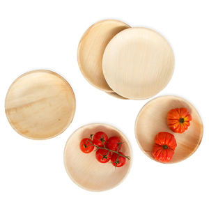 Platos desechables redondos ecológicos de primera calidad, vajilla compostable biodegradable para fiestas, catering y comidas diarias - Product Image 2