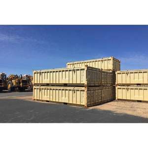 Galvanized Half Height Cargo <b>Container</b> 10 <b>Stackable</b>, Removable Panels, Secure Bulk <b>Storage</b> - Product Image 1