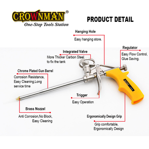 Crownman Sơn & nề công cụ chuyên nghiệp caulking Súng nhôm caulk Silicone PU tiêm Polyurethane bọt súng phun - Product Image 3