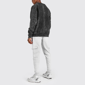 Invierno hombres 100% algodón polar lavado ácido transpirable secado rápido ropa de calle sudaderas alta calidad gran oferta - Product Image 6