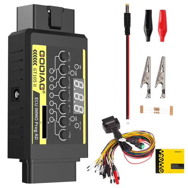 EU Ship GODIAG ECU IMMO Prog AD GT105 II Break Out Box ECU Connector+Full Protocol OBD2 Universal Jumper Breakout Tricore Cable