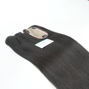 Venta al por mayor Remy Virgin Vietnam Extensiones de cabello humano Hueso recto Topper Color negro Listo para enviar - Product Image 6