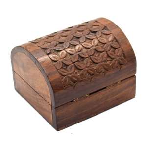 Boîte ronde en bois écologique pour le stockage de bijoux et de cadeaux-Intérieur doux pour les articles délicats - Product Image 2