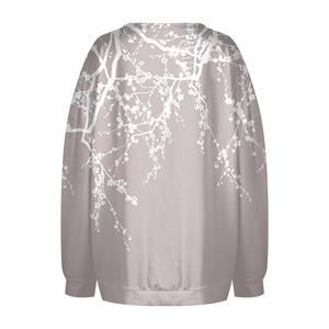 เสื้อสเวตเตอร์ถักแบบสวมหัวพิมพ์ลายดอกไม้สำหรับฤดูใบไม้ร่วงฤดูหนาว - Product Image 2