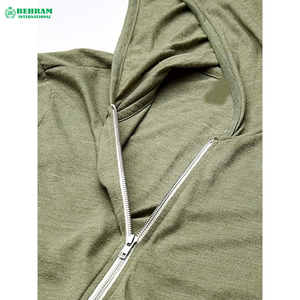 Vente en gros de sweats à capuche unisexes légers de couleur moutarde uni 2024, 100% coton, molleton/polaire française, doux, durables, séchage rapide - Product Image 5