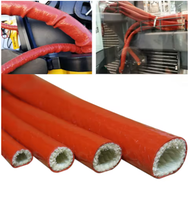 Gaine isolante en fibre de verre enduite de silicone certifiée CE haute température 4KV (jusqu'à 7000V)