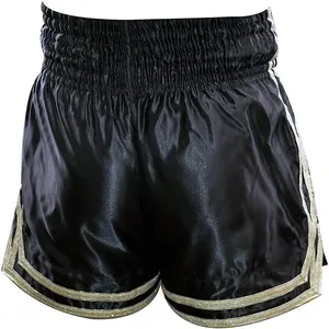 2025 nuevo diseño al por mayor pantalones cortos de boxeo con logotipo personalizado Muay Thai pantalones cortos de satén Fitness Fight Boxing Shorts - Product Image 2