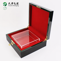Boîte d'emballage cadeau de luxe en bois et bambou personnalisée peinture piano haute brillance