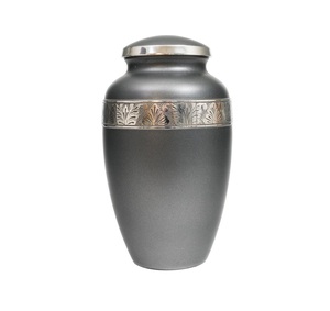 Funeral Supplier Adult Cremation Urns Gray Color Trending Design Premium Quality Metal <b>Keepsake</b> <b>Memorial</b> Urn 2025 - Product Image 1