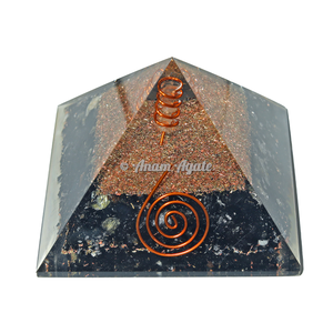 Pyramide d'agate Orgone sculptée Feng Shui Améthyste pour la protection des champs électromagnétiques et l'utilisation de souvenirs - Product Image 2