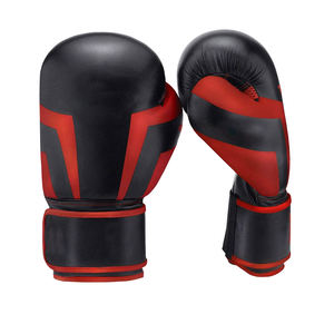 Guantes de Boxeo para Hombre de Poliéster Negro de Calidad Personalizada, Material de Cuero, Nuevo, Precio Económico, Antiarrugas - Product Image 1