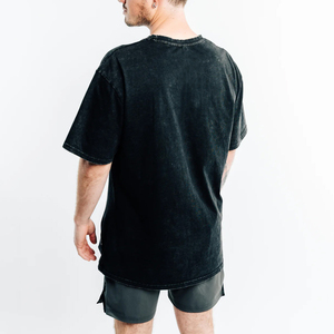 Camiseta de algodón 100% para hombre, Camiseta holgada estampada de talla grande lisa de alta calidad, camiseta de manga corta de algodón 100% para hombre - Product Image 2