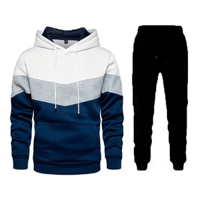 Ensemble de jogging unisexe personnalisé de haute qualité, deux pièces, sweat-shirt à capuche et pantalon de survêtement, décontracté, léger - Product Image 4