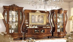 ตู้วางทีวีไม้สักคลาสสิกแบบแข็งแรง สำหรับบ้านสไตล์อังกฤษ เฟอร์นิเจอร์ห้องนั่งเล่นแบบดั้งเดิม พับเก็บได้ สำหรับบ้านหรู วิลล่า อพาร์ทเมนต์ - Product Image 6