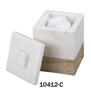 Fournisseur en gros indien de boîte à bijoux en marbre décorative avec incrustation de feuilles de fleurs, boîte de rangement en marbre décorative pour la vente en gros - Product Image 5