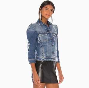 Femmes à manches longues recadrée bleu Jean Denim veste léopard Patchwork poche printemps automne mode lavage - Product Image 5