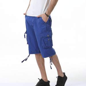 Pantalones cortos largos de algodón para hombre, Shorts Cargo con bolsillos múltiples, informales, de verano - Product Image 4