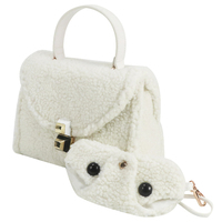 Sac à main pour femme en fausse fourrure Teddy personnalisé, sac à main d'hiver moelleux avec poignée supérieure et mini pochette OEM ODM