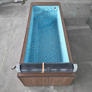 Piscina de Plástico y Madera, Estructura Semi Enterrada con Bomba de Piscina para Terrenos Inclinados - Product Image 6