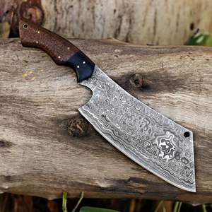 มีดครัวพร้อมซองหนัง มีดเชฟอเนกประสงค์ มีดสับทำมือ มีดเชฟหรูหรา ด้ามไมคาร์ต้า ตีขึ้นรูปด้วยมือ - Product Image 4