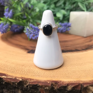 Onyx noir naturel pierre précieuse 925 argent Sterling Onyx noir fait à la main bague en cristal femmes bijoux anniversaire cadeau parfait pour elle - Product Image 2