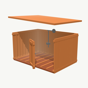 Piccola Casetta Tradizionale <span class=keywords><strong>in</strong></span> <span class=keywords><strong>Legno</strong></span> Impermeabile per Piscina con Doccia e Spogliatoio - Product Image 1
