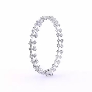 สร้อยข้อมือเพชรโมอิสซาไนท์สีทอง14K คุณภาพสูงดีไซน์เรียบง่ายน่ารักสวยงามเป็นอมตะ - Product Image 3