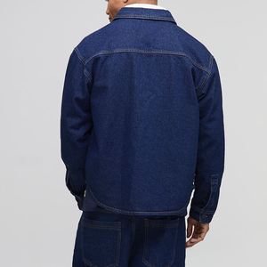 Veste en jean personnalisée pour hommes tenue décontractée de tous les jours style unique streetwear de couleur unie vestes d'homme en denim vente à chaud à la mode OEM - Product Image 5