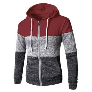 Sudadera con capucha para hombre, con cremallera, forro polar, liso, a granel - Product Image 6