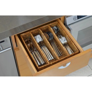 Panier en rotin avec compartiments pour café et thé, panier de rangement artisanal, vente en gros, écologique, fabriqué au Vietnam - Product Image 4