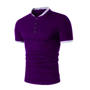 Nueva moda informal para hombre de servicio OEM para Polo de alta calidad de algodón poliéster transpirable cuello alto de manga corta de talla grande - Product Image 5