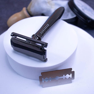 Maquinillas de afeitar de seguridad de doble filo, maquinilla de afeitar clásica para hombre, maquinillas de afeitar de mango largo de bronce para mujer, afeitadora Manual reutilizable de Metal y latón - Product Image 6