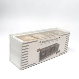 Calendario de Escritorio de Madera con Cuenta Regresiva de Años y Días, Diseño Impreso para Exhibición en Oficina o Control de Horarios - Product Image 1