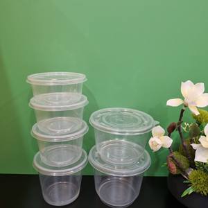 Precio bajo de fábrica 12/16/20/24/34/40oz forma redonda PP contenedor de plástico para alimentos apto para microondas hecho en Vietnam - Product Image 1