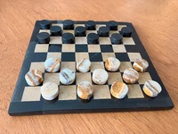 Настольная игра «Шахматы» из мрамора: зеленые и черные фигуры, ручная работа, современный премиум-набор из камня, безопасный для гостиной и кухни