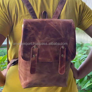 Mochila de cuero de grano completo, bolso de mensajero Vintage Unisex, dos en uno, hecho a mano - Product Image 3