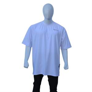 T-shirt d'entraînement surdimensionné blanc Performance Gym T-Shirt Boxy Fit, anti-transpiration et antimicrobien Durable Workout & Fitness Shirt - Product Image 1