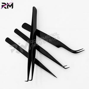 Pinzas de Plasma Negras Shin de RMI, Producto de Venta Caliente, Pinzas Planas de Acero Inoxidable para Extensión de Pestañas - Product Image 3