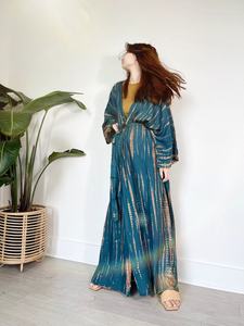 Top Selling High Quality 100% Art <b>Long</b> Length Frilled Design <b>Kimono</b> <b>Robe</b> With Beautiful Embroidery Work for Women and Girls - Product Image 3