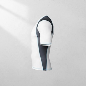 Rashguard à manches longues pour homme, style col roulé, pour MMA, BJJ, arts martiaux, entraînement sportif, personnalisable avec logo. - Product Image 3