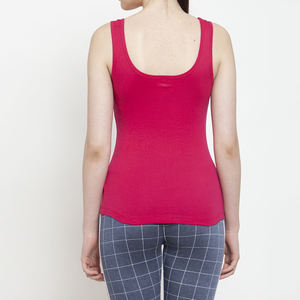 Camiseta sin mangas ajustada de verano para mujer, camiseta informal de algodón/fibra de bambú, ropa transpirable de talla grande para uso en el gimnasio - Product Image 3