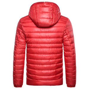 High Quality Men's Winter Coat Custom Warm <b>Quilted</b> Hooded Puffer Jacket Stand Fashionable High Street <b>Thick</b> Outerwear for - Product Image 2
