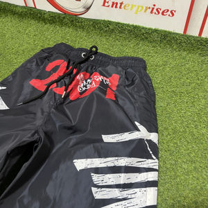 กางเกงวอร์มผู้ชายทรงปกติ ผ้าฝ้าย 100% สไตล์สตรีทแวร์ กางเกงแทร็ค ลายทาง/สีพื้น กางเกงกันลม ไซส์ใหญ่ น้ำหนักเบา - Product Image 4