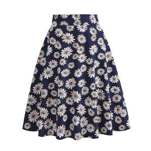 กระโปรงลำลองเอวสูงสำหรับผู้หญิงเล่นสเก็ตผ้าฝ้ายวินเทจฤดูร้อน - Product Image 2