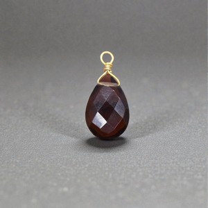 Natural Teardrop Smoky Quartz Pendant Faceted Gemstone Gold <b>Wire</b> Wrapped Charm Jewelry Making Necklace Component Wholesale - Product Image 1