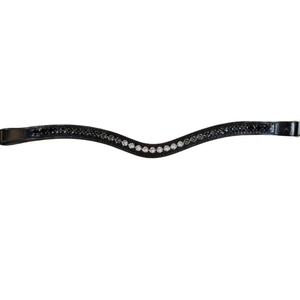 Banda Frontal para Caballo de Cuero de Búfalo Grueso Personalizada, Cristales de Diamante Premium, Diseño Artesanal Duradero, Color Personalizado, Banda Frontal de Doma - Product Image 3