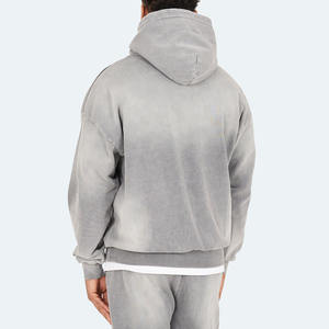 Fabricante de alta calidad Vintage Sun Faded Heavyweight Fleece Acid Wash Sudadera con capucha desgastada Hombres - Product Image 2