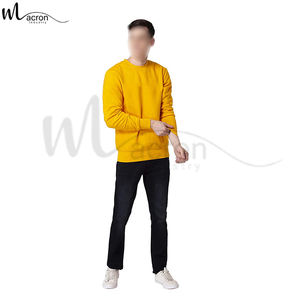 Vêtements pour hommes, vêtements d'hiver, pull, qualité supérieure, couleur unie, manches longues, sweat-shirts pour hommes, sweat-shirts en molleton de coton - Product Image 4