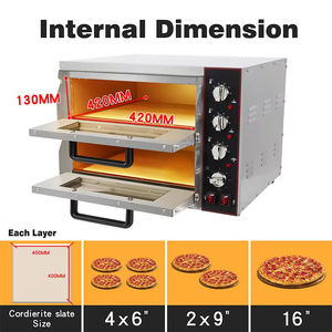 Comptoir en acier inoxydable 16 pouces haute qualité 2 chambres fours à pain four à <span class=keywords><strong>pizza</strong></span> professionnel à vendre - Product Image 2