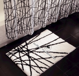 Nouveau design de tapis de bain en gros de luxe plus doux Tapis de bain design à séchage rapide en coton avec techniques faites à la machine pour les salles de bain - Product Image 1